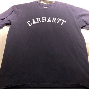 carharrtt wip logo tee black size l